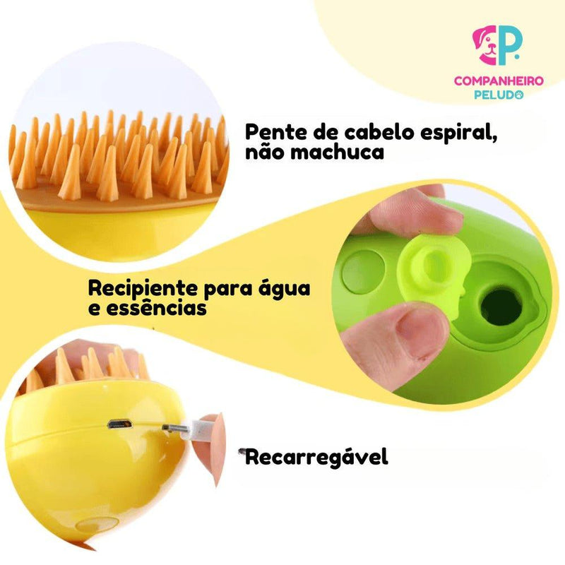 PetSteam Pro™ - Cepillo Vaporizador 3 en 1 para Mascotas - Casas Latam